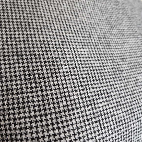 ZARA Houndstooth Pattern Mini Dress Gray Plaid Size Medium Academia Preppy - Picture 5 of 7